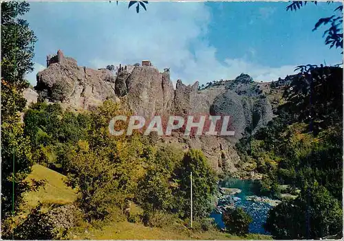 Cartes postales moderne La Haute Loire pittoresque Aux environs du Puy en Velay Allempdes les ruines du chateau au bas d