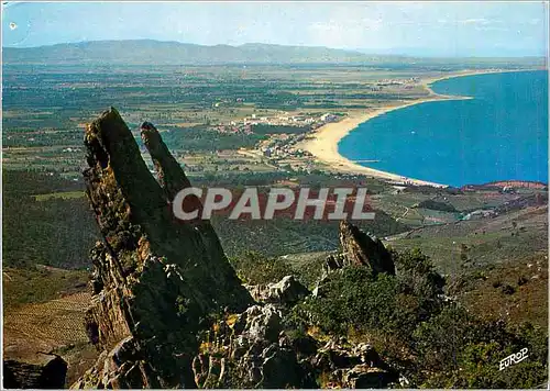 Cartes postales moderne Cote Vermeille En montant a la Tour de Massane Vue sur Argeles au loin les Corbieres