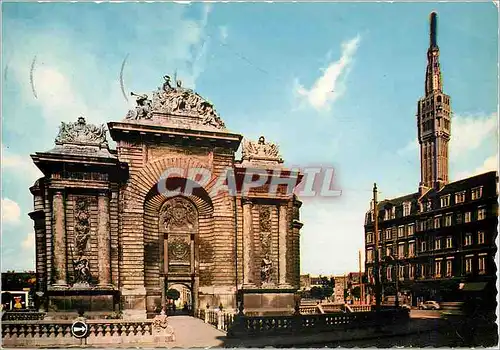 Cartes postales moderne Lille (Nord) Porte de Paris et Beffroi de l'Hotel de Ville