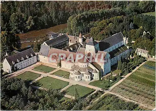 Moderne Karte Abbaye N D Fontgombault (Indre) Vue generale