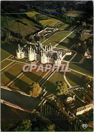 Moderne Karte Chateaux de la Loire Chambord (Loir et Cher) Le plus Vaste des chateau de la Loire(156 m sur 117