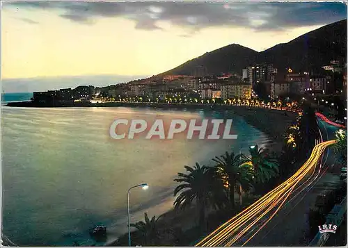 Cartes postales moderne Charmes et Couleurs de la Corses Ajaccio (Corse) Le boulevard Lantivy illimine