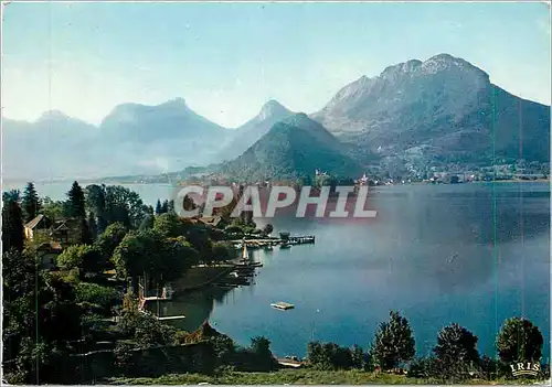 Moderne Karte Lac d'Annecy La Baie de Talloires et la Presqu'ile de Duingt