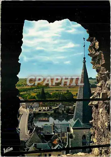Cartes postales moderne En Touraine Montrichard (Loir et Cher) Perspective prise du Donjon sur le cher et le pont au pr
