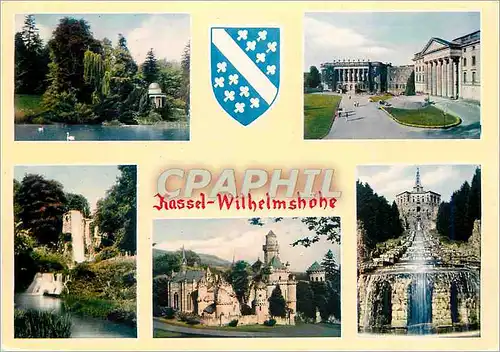 Cartes postales moderne Kassel Wilhelmshohe Schwanenteiche Schloss