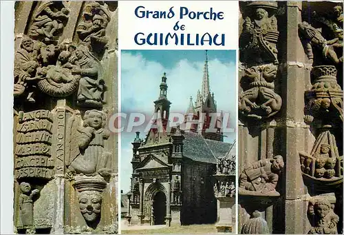 Moderne Karte La Bretagne en Couleurs Guimilau (Finitere) Le Grand Porche c'est lun de plus beaux de la vallee