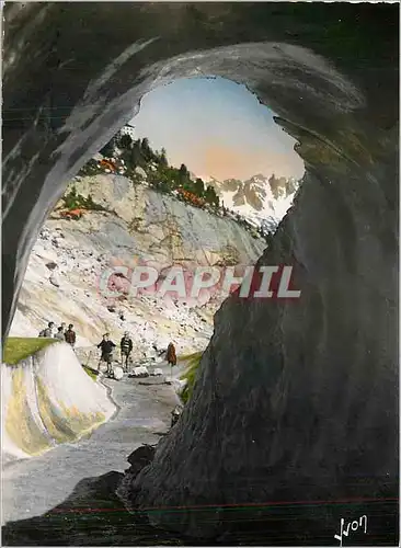 Cartes postales moderne Chamonix Mont Blanc (Haute Savoie) La Mer de Glace Entree de la Grotte Alpinisme