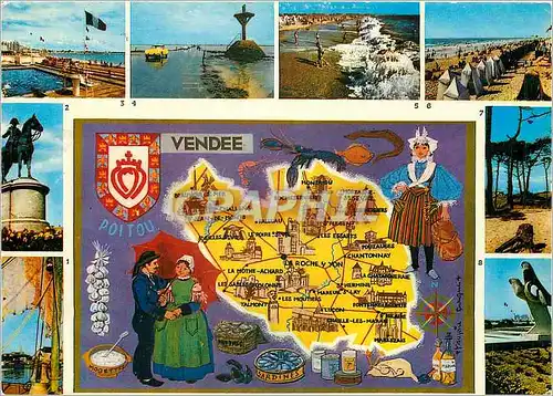 Cartes postales moderne A travers la Vendee Croisx de Vie la Rocher sur Yon les Sables d'Olonne