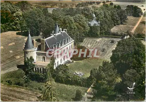 Cartes postales moderne En avion au dessus de Villeblevin (Yonne) le Chateau