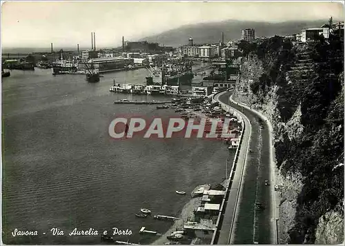 Cartes postales moderne Savona Via Aurelia e Porto