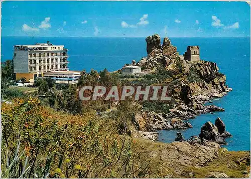 Cartes postales moderne Cefalu Hotel Kalura et ecueil