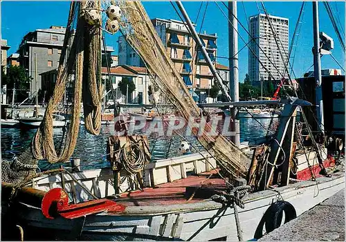 Cartes postales moderne Rimini Pont Canal Bateaux