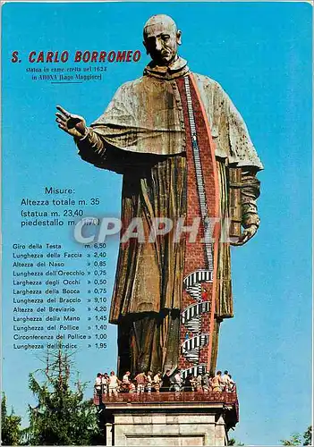 Cartes postales moderne Arona Lago Maggiore S Carlo Borromeo Statue en cuivre erigee dans le 1624