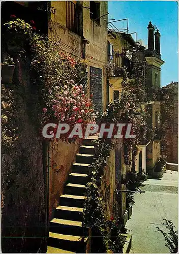 Moderne Karte Taormina Un coin Fleuri