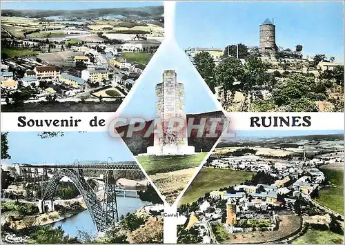 Moderne Karte Souvenir de Ruines (Cantal)