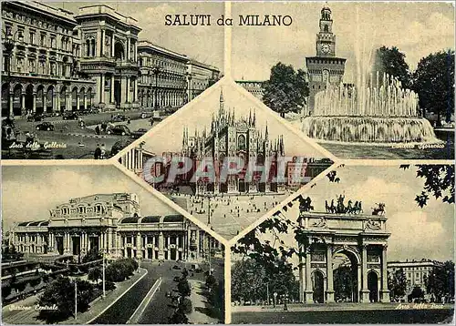 Moderne Karte Saluti da Milano