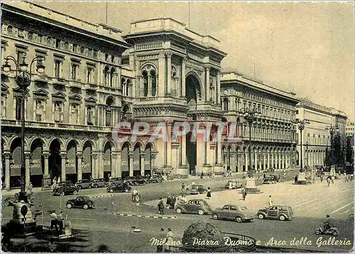 Cartes postales moderne Milano Piazza Duomo e Arco della Galleria