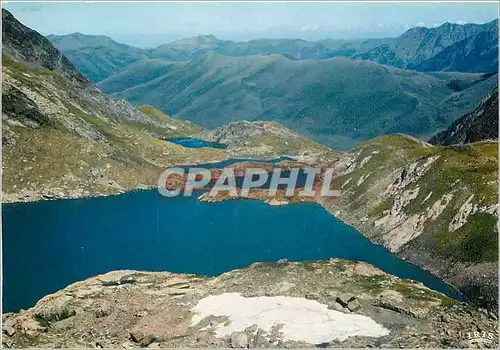 Moderne Karte Environs de Luchon (Haute Garonne) Les Boums (Lacs) Du Port Venasque