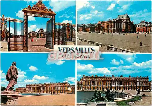 Moderne Karte Versailles Cite Royale le chateau Grille d'entree cour des Ministres