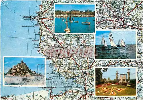 Cartes postales moderne Cote d'Emeraude Granville Voiliers en course Avranches Mont Saint Michle