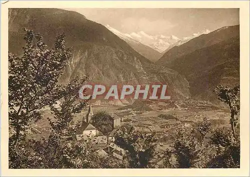Cartes postales moderne Sierre au coeur du Valais Sierre vu de Venthone et Val d'Anniviers