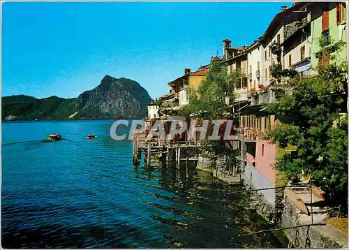 Cartes postales moderne Gandria Lac de Lugano Panorama avec Mont S Salvatoire