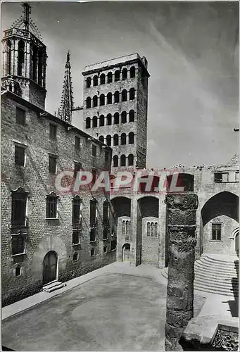 Cartes postales moderne Barcelona (Barrio Gotico) La Plaza del Rey el Archivo de la Corone de Aragon mirador Ilamado del