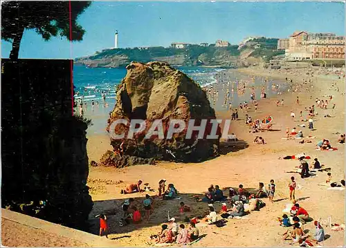 Moderne Karte Couleurs et Lumiere de France Pays Basque Biarritz (Basses Pyr) La Grande plage