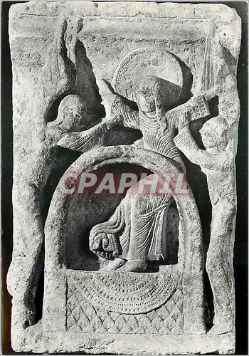 Moderne Karte Art Roman Assompton de la Vierge Bas relief provenant de la cathedrale d'Autun