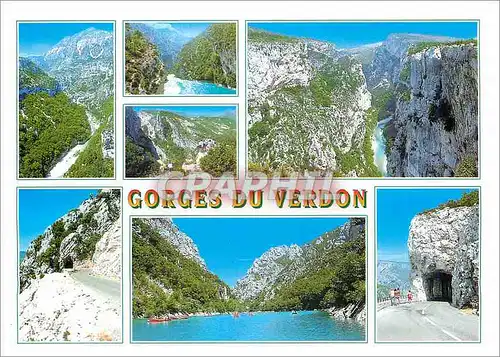 Moderne Karte Gorges du Verdon long de 175 km le Verdon traverse de nombreuses gorges profondes