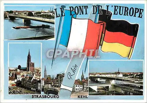 Moderne Karte Le Pont de l'Europe Strasbourg Kehl