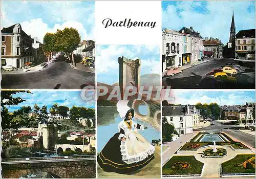Cartes postales moderne Parthenay (Deux Sevres) Avenue de la Gare Place du Donjon Poupee