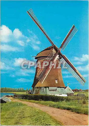 Moderne Karte Hollandse Molen Moulin a vent