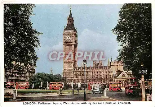 Moderne Karte London Parlement Square Westminster With big ben and Houses of Parliament