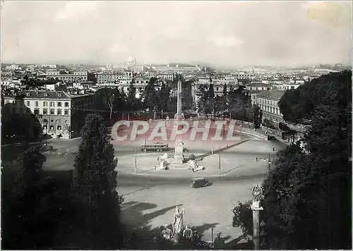 Cartes postales moderne Roma Piazza  del Popolo e Panorama Parziale dal Pincio