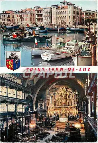 Moderne Karte Saint Jean de Luz Le Port et Maison de l'Infante l'Eglise ou fut celebre le mariage de Louis XIV