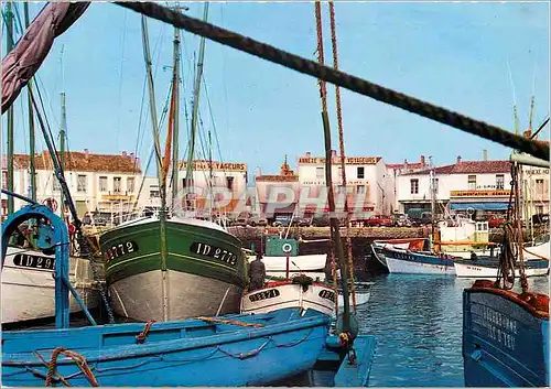 Moderne Karte Ile d'Yeu (Vendee) Bateaux Port Joinville