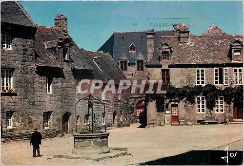 Cartes postales moderne La Bretagne en couleurs Locronana Le bas de la place