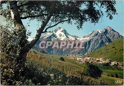 Cartes postales moderne Les deux Alpes (1600 m) Isere L'Alpe de Venosc et de Mont de Lans La Muzellz et l'Aiguille de Ve