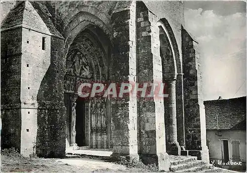 Cartes postales moderne Saint Loup de Naud (S et M) Portail et porche de l'Eglise (XIIe s)