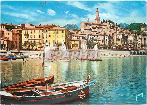 Cartes postales moderne Couleurs et Lumiere de la France La Cote d'Azur miracle de la nature Menton (Alpes Mar) Le Port