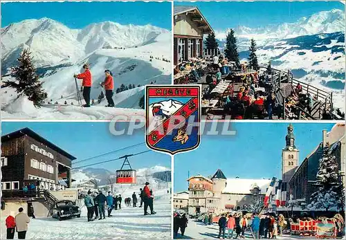 Cartes postales moderne Megeve Capitale du Ski 1113 m Panorama sur la chaine du Mont Blanc