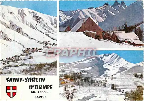 Moderne Karte St Sorlin D'Arves (Savoie) Alt 1500 m