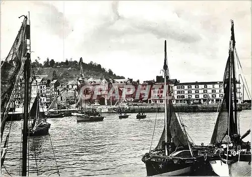 Cartes postales moderne Honfleur (Calvados) Quai de la Quarantaine Bateaux