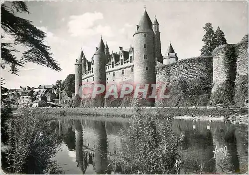 Moderne Karte Josselin (Morbihan) Les bords de l'Ouest et le chateau