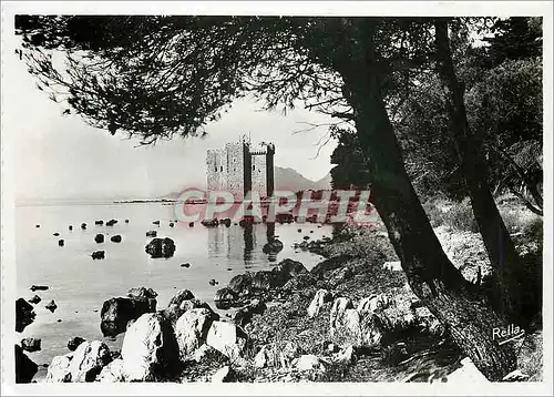 Moderne Karte Ile de Lerins St Honorat L'ancien monastere Fortifie