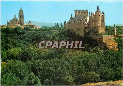 Cartes postales moderne Segovia Alcazar et Cathedrale