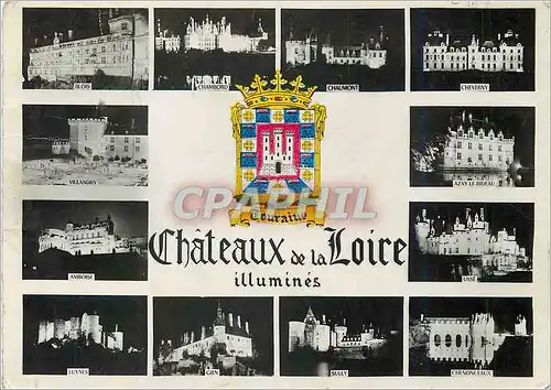 Cartes postales moderne Chateaux de la Loire Illlimines