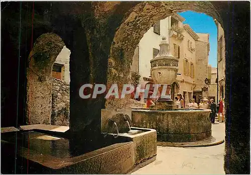 Moderne Karte Saint Paul de Vence La Fontaine et le Lavoie Public