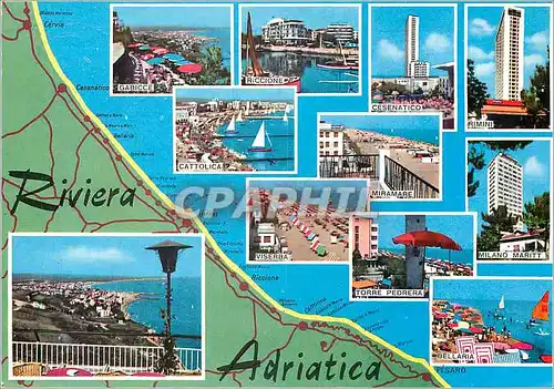 Cartes postales moderne Riviera Adriatica Gabicce Riccione Cesentico Rimini Cattolica Miramare